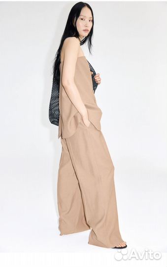 Топ - бандо из смесового льна H&M New 2025