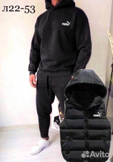 Спортивный костюм мужской новый Puma тройка легкий