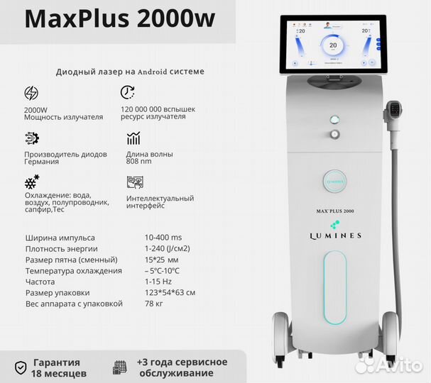 Аппарат для эпиляции Люминес MaxPlus 2000в