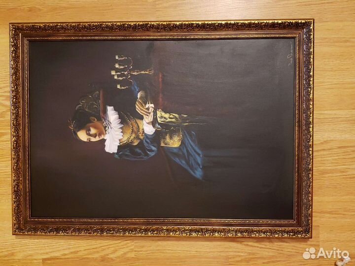 Картина маслом на холсте в раме 67х48см