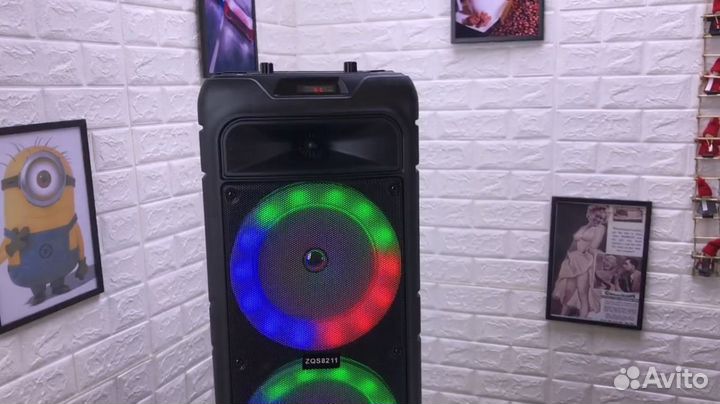 Огромная блютуз колонка с микрофоном