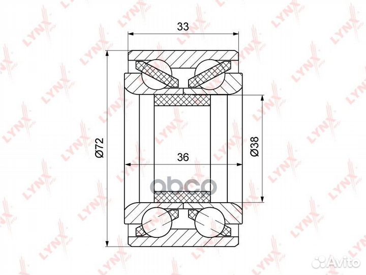 К-кт подшипника ступицы пер. с ABS Toyota Corolla