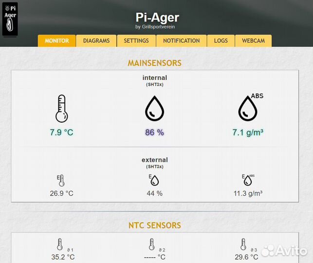 Плата для контроллера климатической камеры Pi-Ager