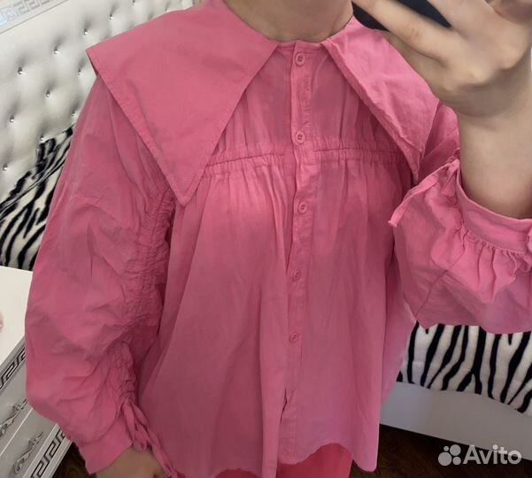Рубашка розовая