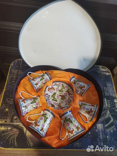 Чайный, фарфоровый сервиз новый в коробке