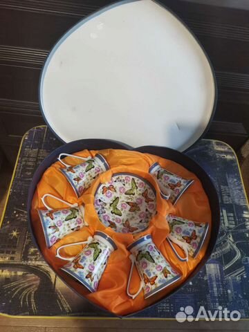 Чайный, фарфоровый сервиз новый в коробке