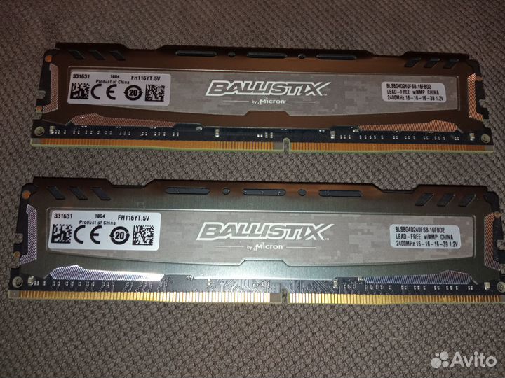 Оперативная память Crucial Ballistix sport 2*8 gb