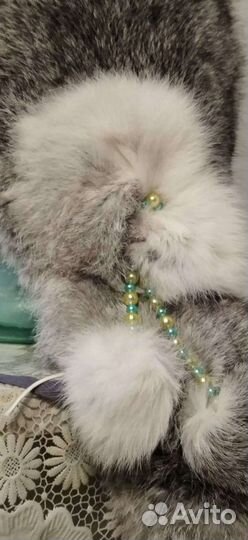 Меховая кроличья шапка для девочки