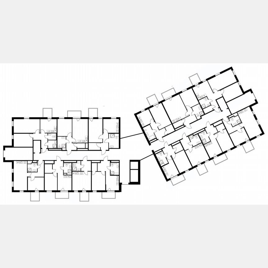 1-к. апартаменты, 43,2 м², 3/6 эт.