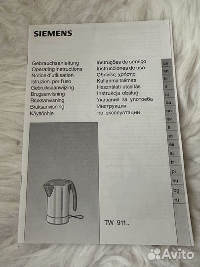 Чайник электрический Siemens-Electrogerate GmbH