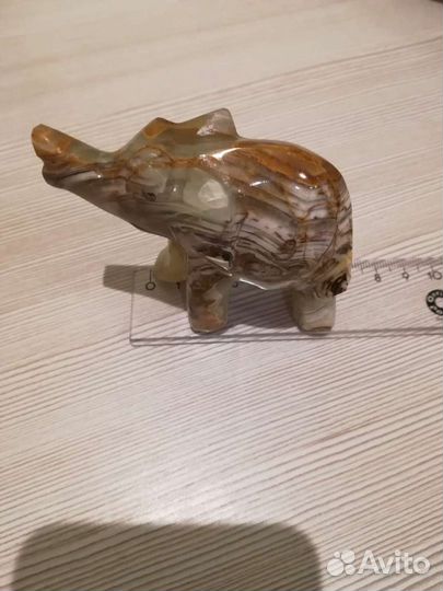 Фигурка слон из оникса/новая