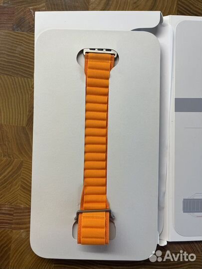 Ремешок apple watch Ultra Orange Alpine Loop