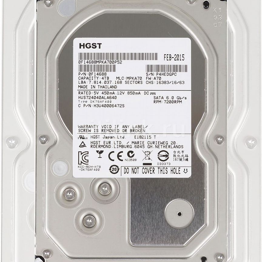[HUS724040ALA640] Жесткий Диск 4tb Hitachi Sata Hus724040ala640