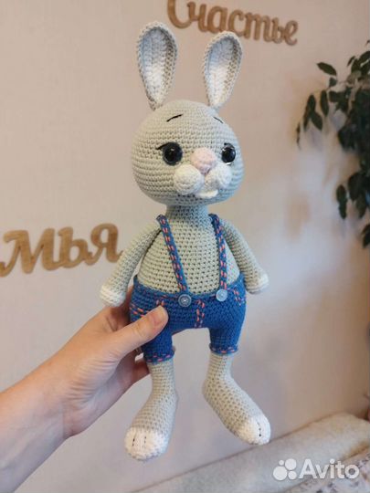 Заяц, игрушка hand made