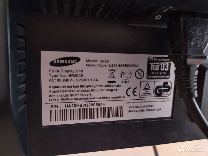 Монитор Samsung SyncMaster 203b