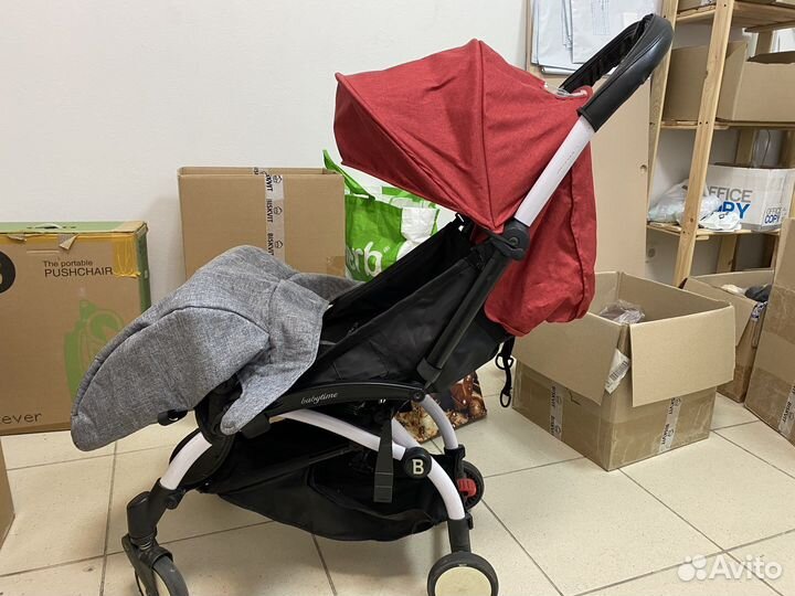 Коляска babytime+2 текстиля+чехол на ножки