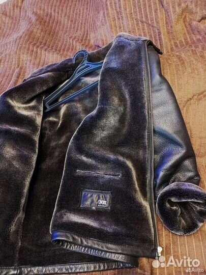 Кожаная куртка мужская 48 50