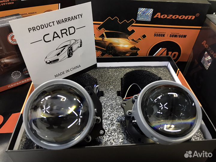 Линзы на автомобиль Bi Led Aozoom