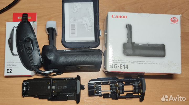 Батарейный блок Canon BG-E14 и ремешок Canon E2