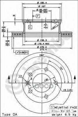 Диск тормозной Standard перед 09731414 Brembo