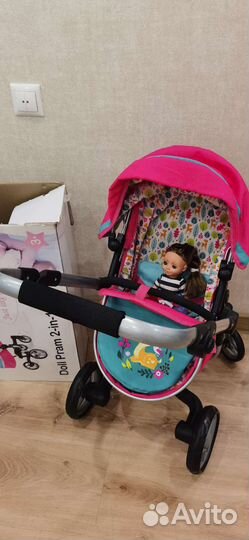 Коляска для кукол demi star 2 в 1