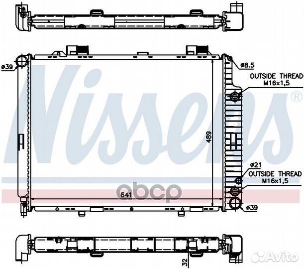 Радиатор MB W210 2.0-3.2/2.0D/2.2D 96-02 62691A