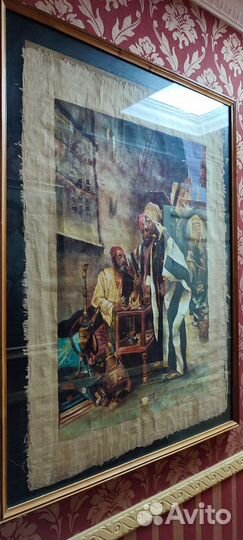 Картина на папирусе с ближнего востока базар