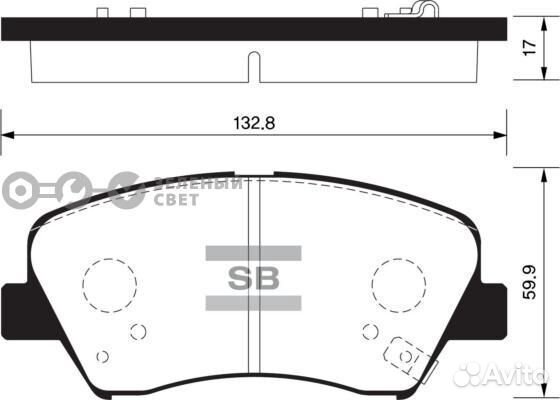 Sangsin brake SP1400 Колодки тормозные передние KI