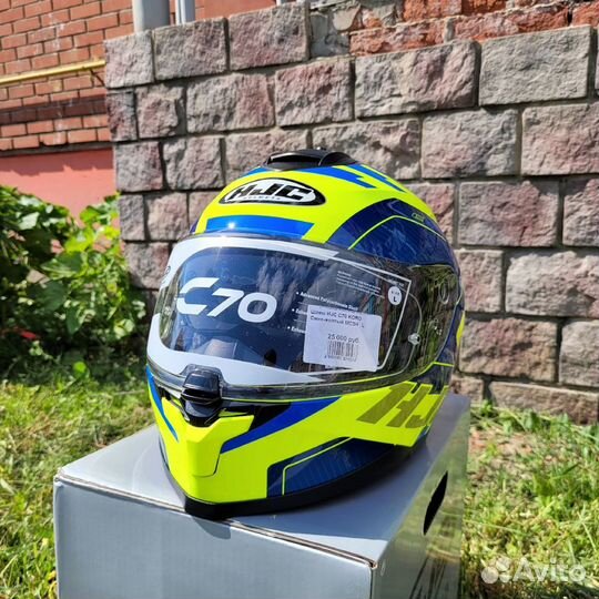 Шлем HJC C70 koro Сине-желтый MC3H