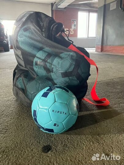 Футбольный мяч №3, мешок для мячей, насос и игла