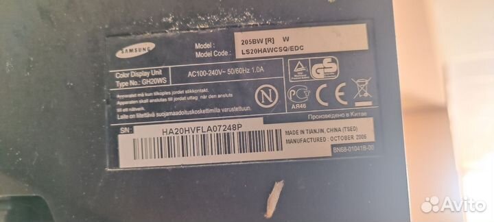 Монитор samsung SyncMaster 205BW