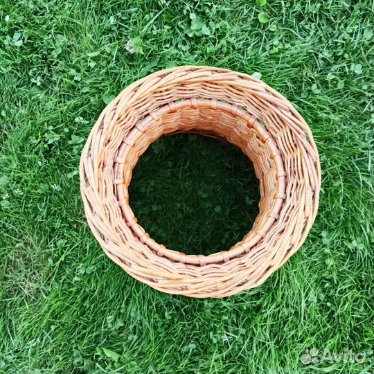 Ваза напольная плетёная из лозы кашпо для цветов