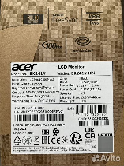 Монитор Acer 24
