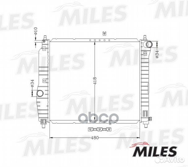 Радиатор chevrolet aveo 1.2/1.4 M/T 05- acrm023