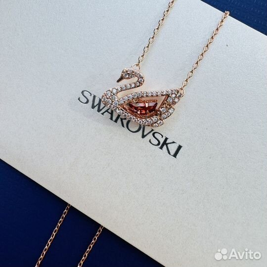 Колье кулон подвеска swarovski dancing swan