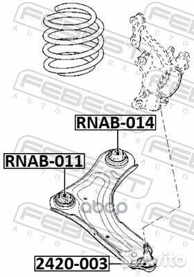 Сайлентблок переднего нижнего рычага rnab014 Fe