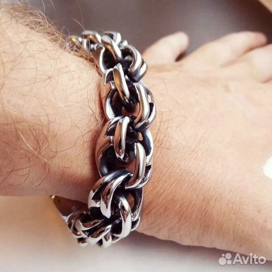 Брутальный Мощный Мужской Браслет Бисмарк