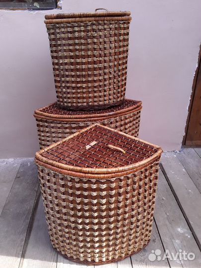 Бельевые корзины +для ванной комнаты