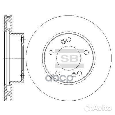 Диск тормозной, передний SD3041 Sangsin brake