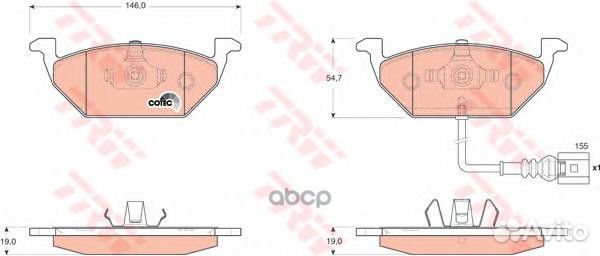 Колодки тормозные дисковые перед GDB1658 TRW