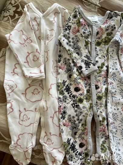 Слипы пакетом 62 размер для деовчки 0-3 месяца