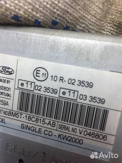 Магнитола Ford Monedo 4