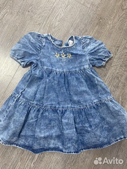 Платье для девочки 104 джинсовое