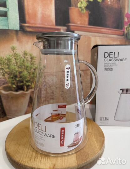 Кувшин-графин жаропрочное стекло 1,8л