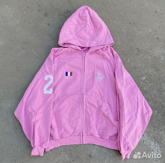 Balenciaga x polo Ralph Lauren зипка розовая