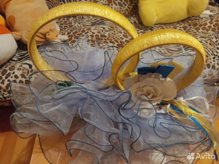 Свадебные кольца на машину