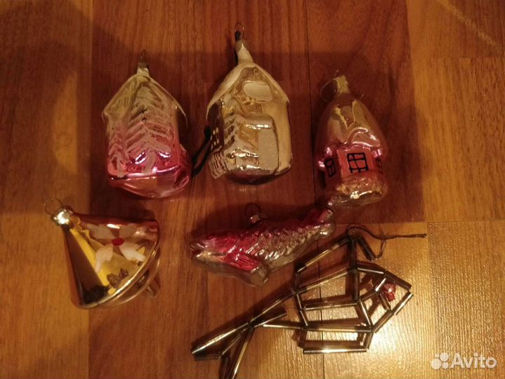 Елочные игрушки стекло СССР редкие