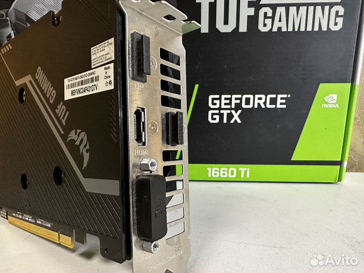 Видеокарта GTX 1660Ti asus TUF гарантия
