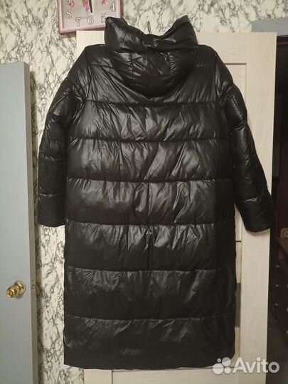 Пуховик зимний длинный женский 50 размер
