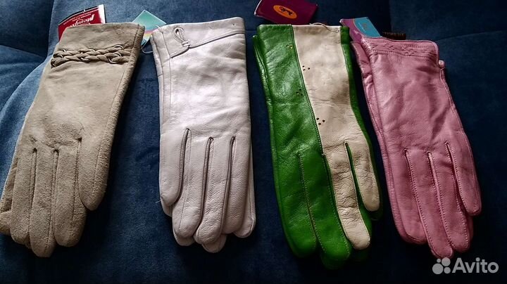 Перчатки женские кожаные 6 размер